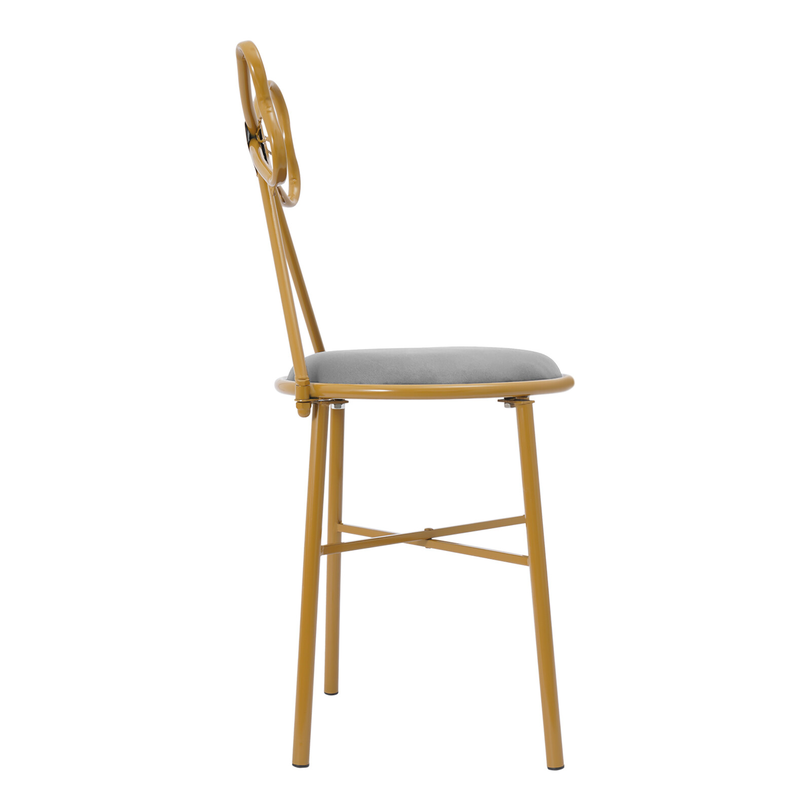 Grey Modern Chair Butterfly-shaped Backrest Chair For Dining Makeup 34*34*80cm
