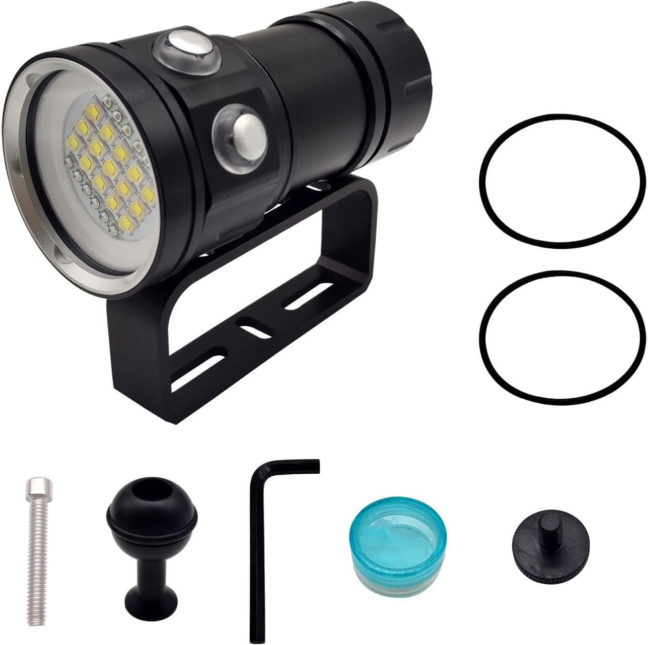 Diving Flashlight, 18000 Lumen IPX8 Waterproof Scuba Dive Light 100M Underwater