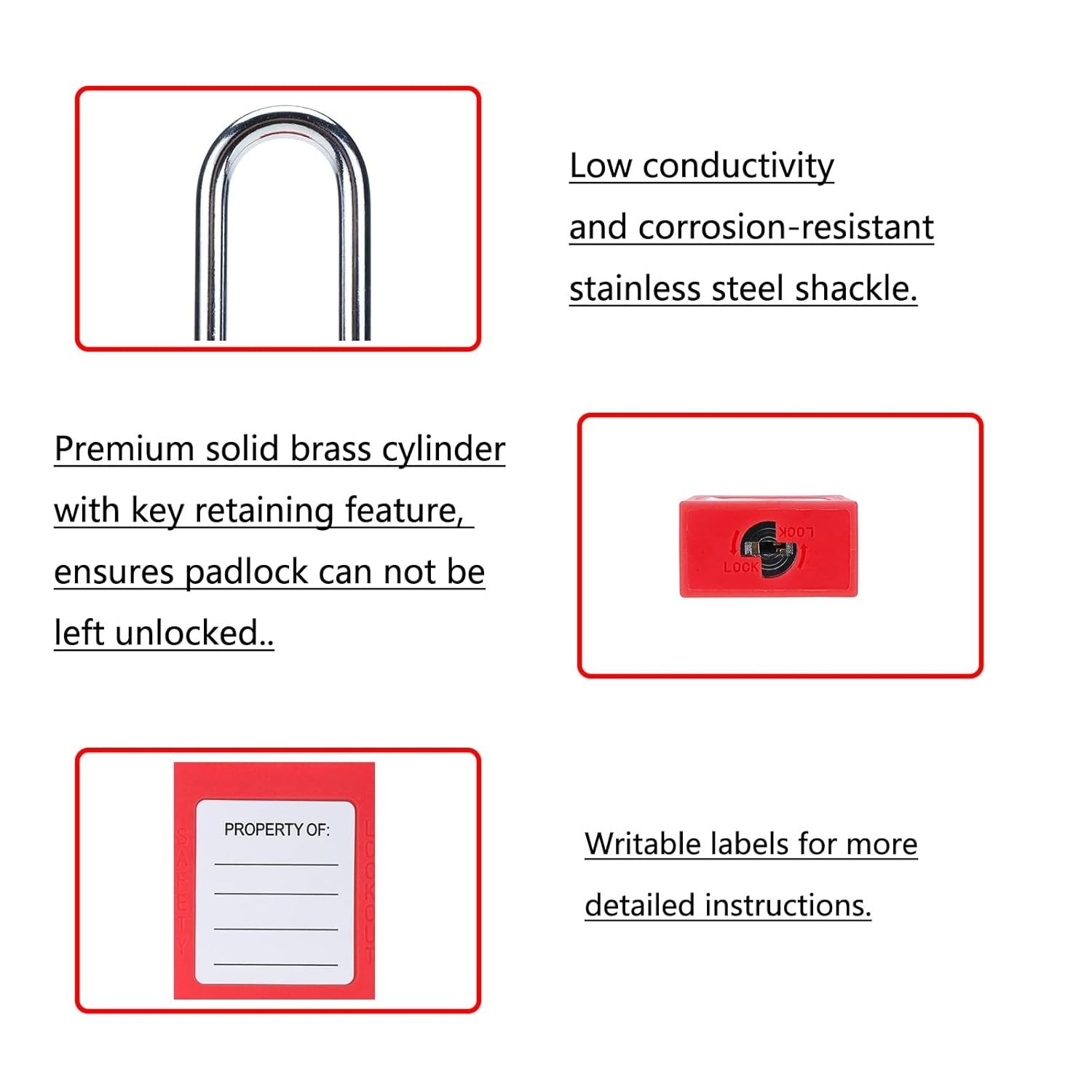 Lockout Tagout Locks, 20pcs Safety Locks Keyed Differently(Come with 1pcs Master