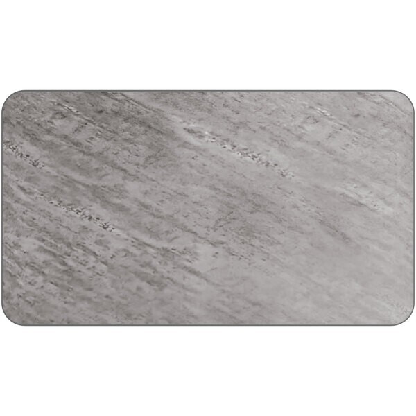 24" x 42" Rectangular Restaurant Table Top with Gray Slate Laminate Top Finish