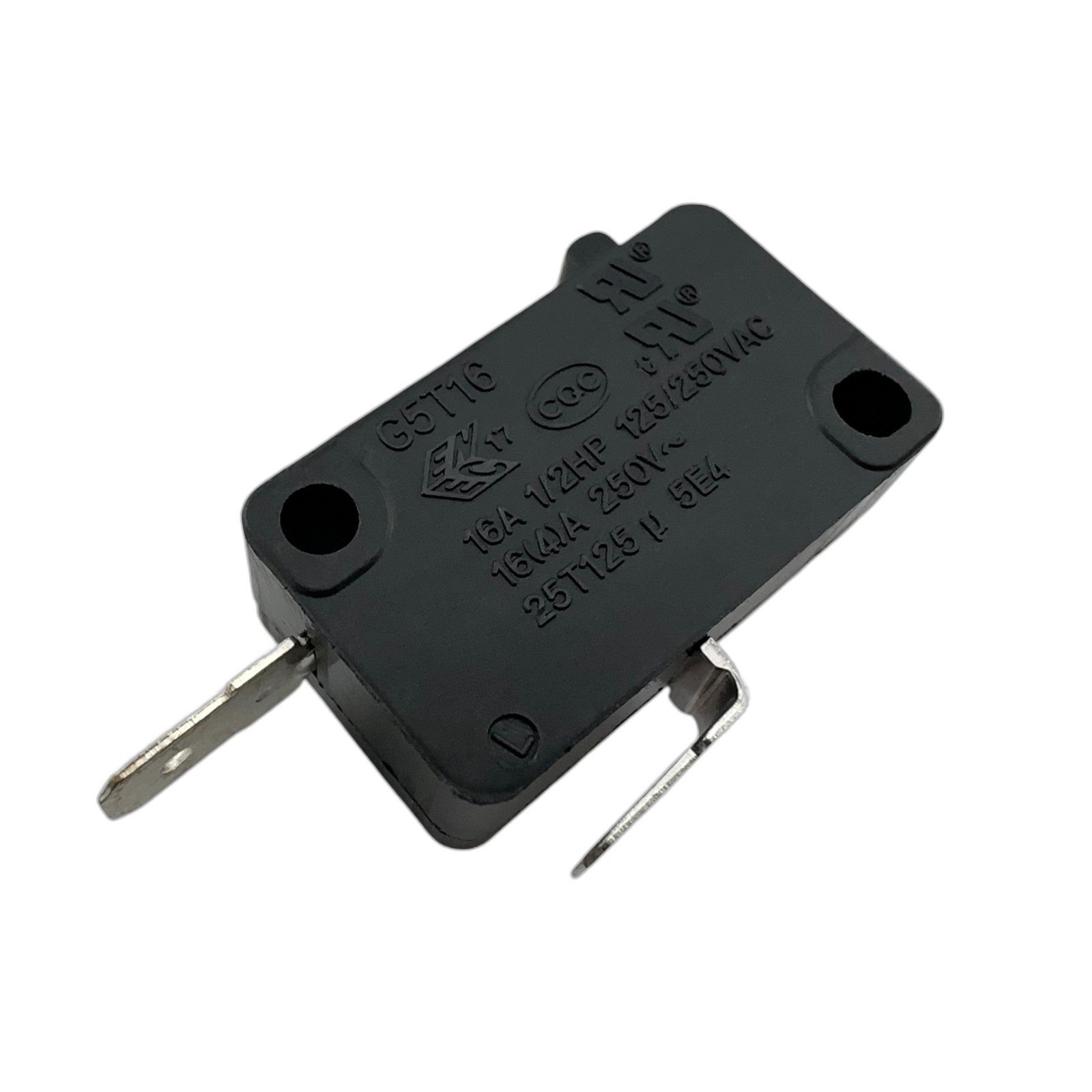Zing Ear G5T16 Black Micro Switch 2-Pins 16A 125/250VAC Normally Closed