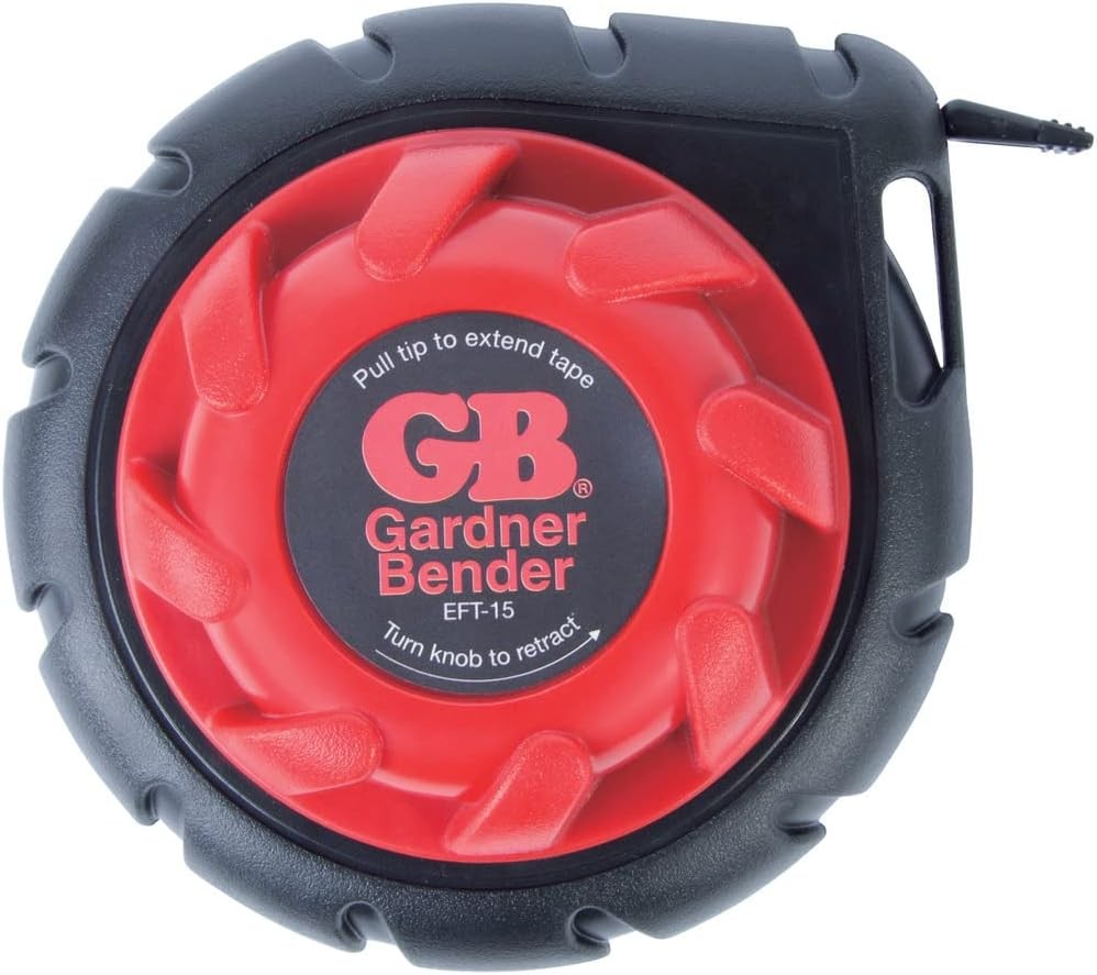 Gardner Bender EFT-15 Mini Cable Snake, 15 Ft Steel Fish Tape, Electrical Wire F
