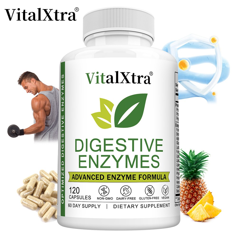 Digestive Enzymes Eliminates Bloating & Gas Support Gut Health 120 Capsules