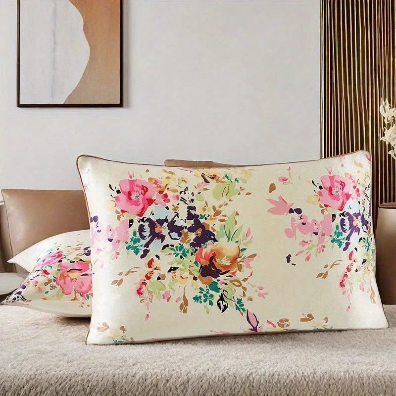 1pc Silky Satin Pillowcase for Hair And Skin with zipper close
