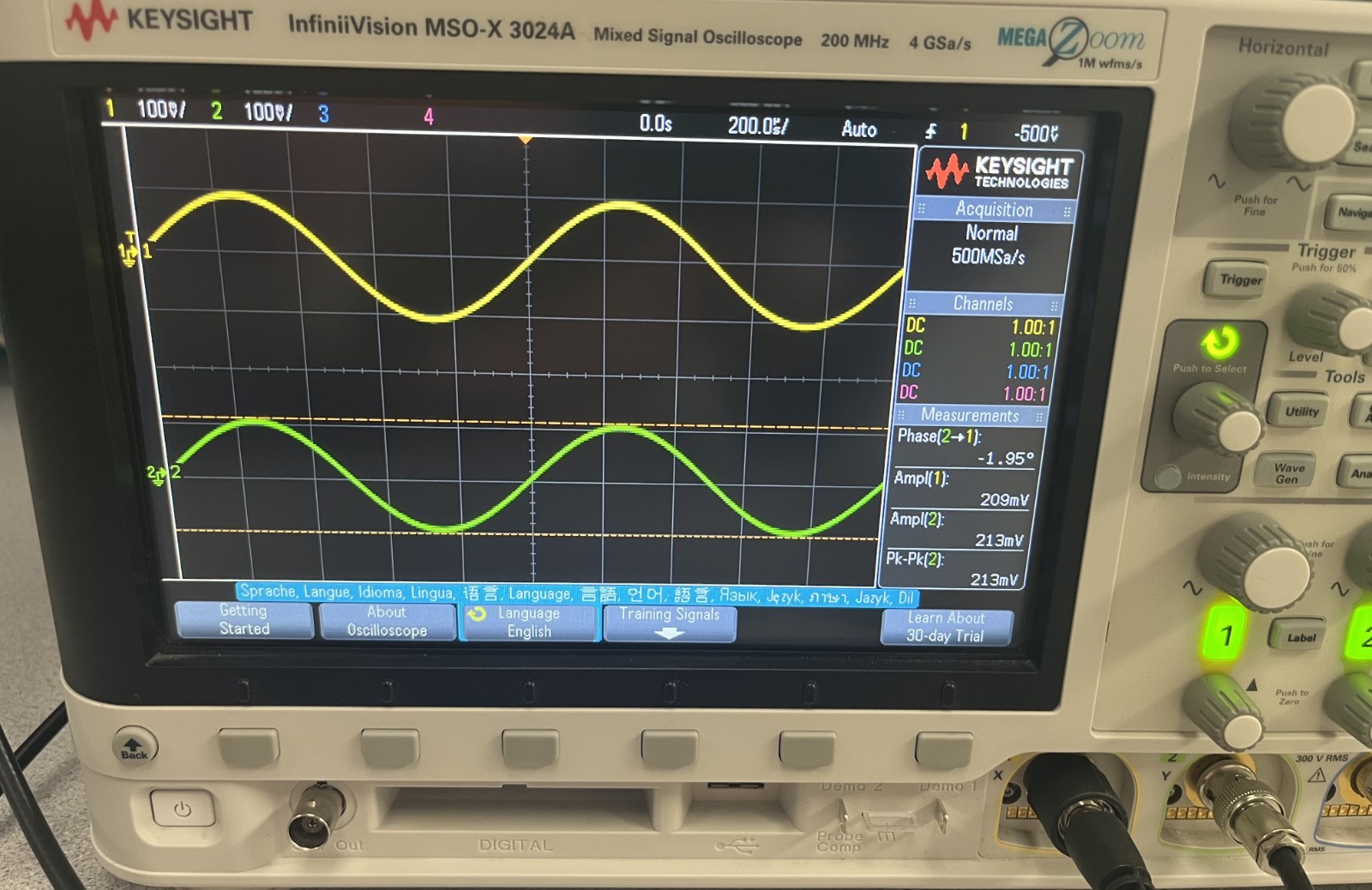 Keysight MSOX2024A Mixed Signal Oscilloscope