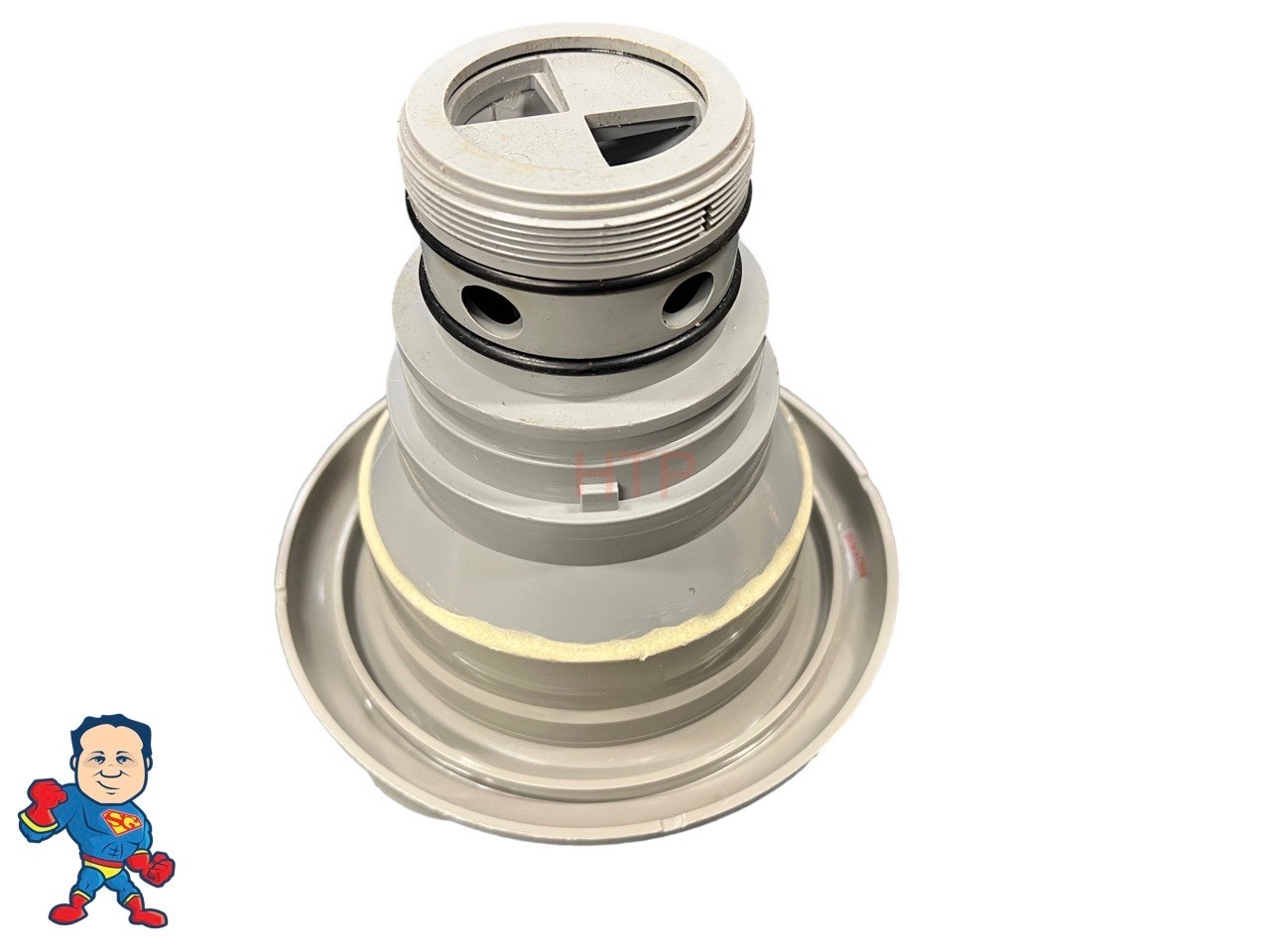 7 3/8" Face Diameter Crossfire Jet Gray Smooth Threaded In the back Master Spa