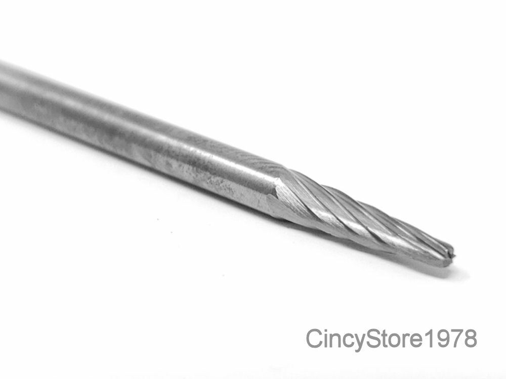 SL41S Taper Shape SOLID Carbide Burr Bur Cutting Tool Die Grinder Bit 1/8"