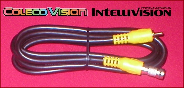 6Ft HQ RCA Video Cable & RF Coax TV Adapter for Colecovision & Intellivision