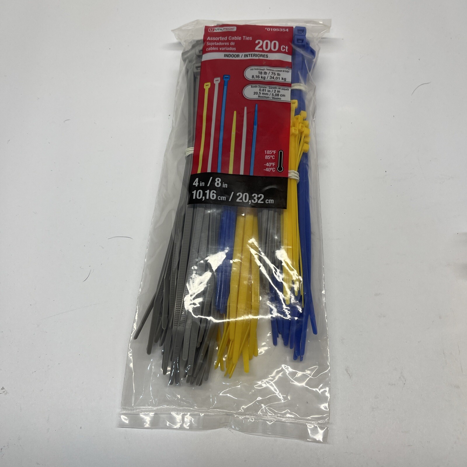 Utilitech Multiple Sizes Nylon Zip Ties Multiple Colors/Finishes (200-Pack) New