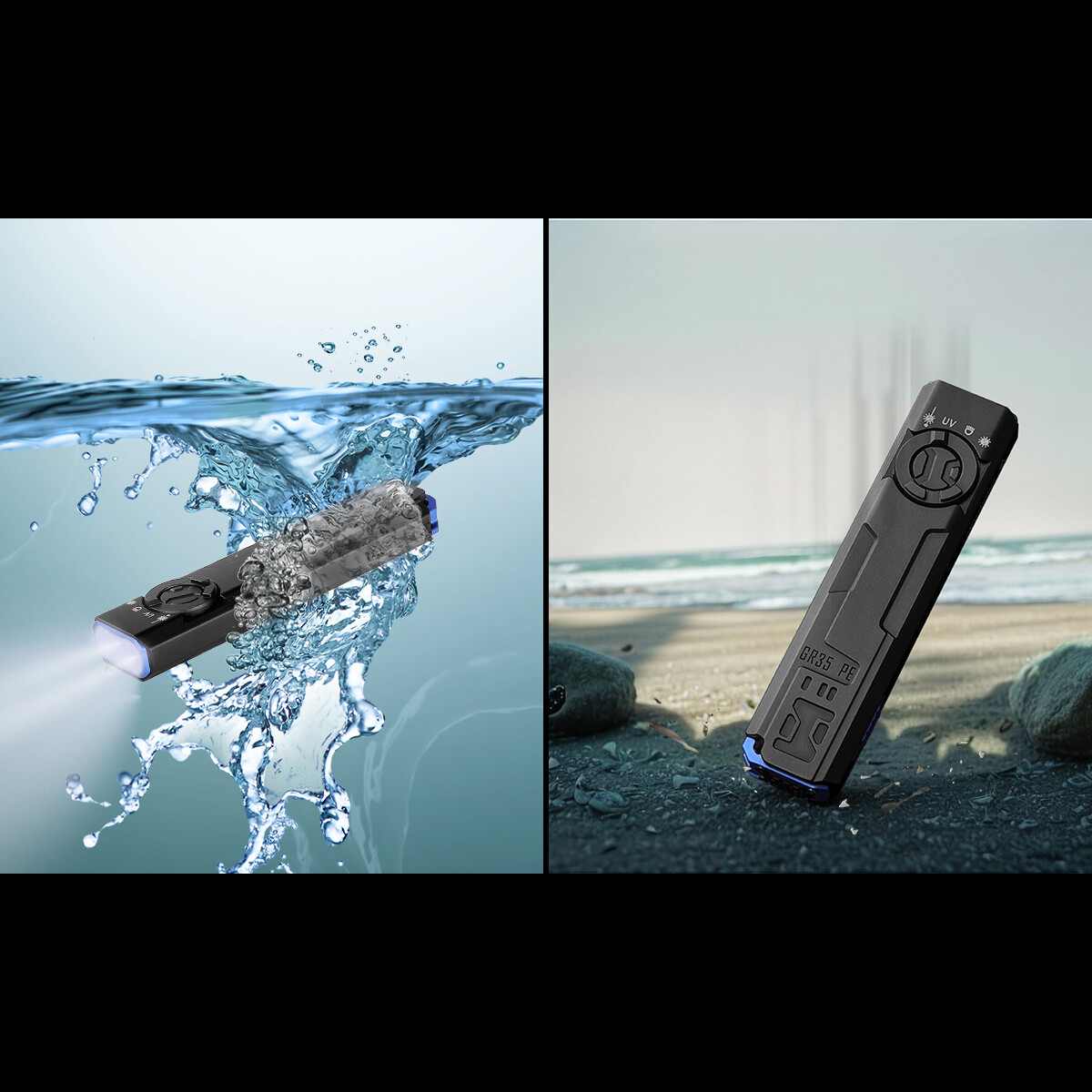 IMALENT GR35 Ultra 2800 Lumen EDC Flashlight with UV Light & Green Laser