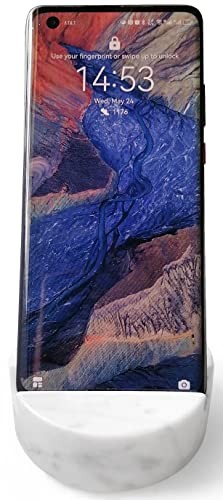 Luxurious Marble Cell Phone Stand Holder for Cellphone Tablet On Desk, Solid