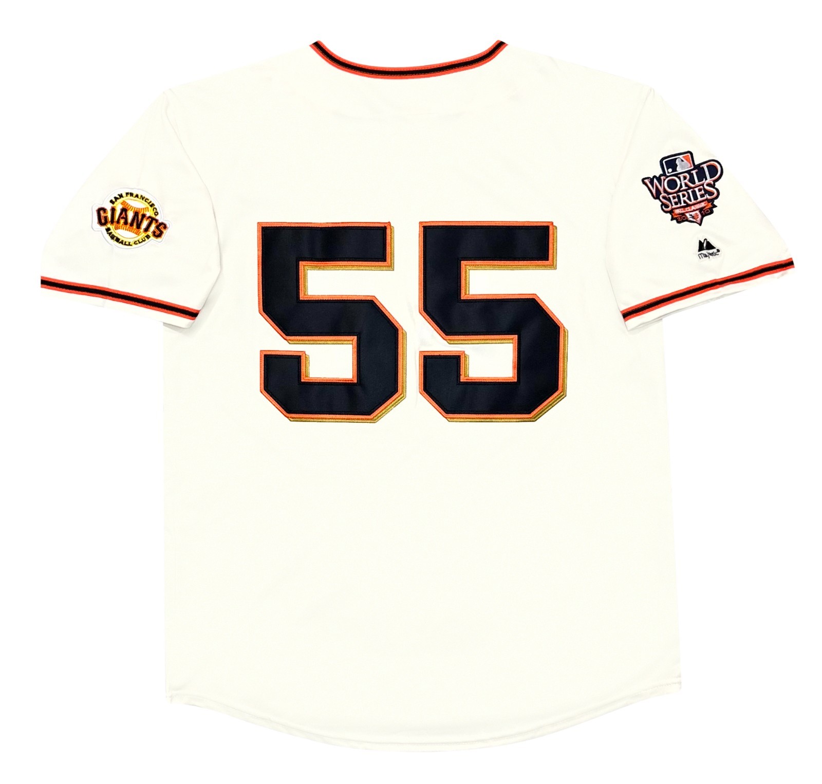 Tim Lincecum 2010 San Francisco Giants Cream World Series Men's Jersey (L-XL)