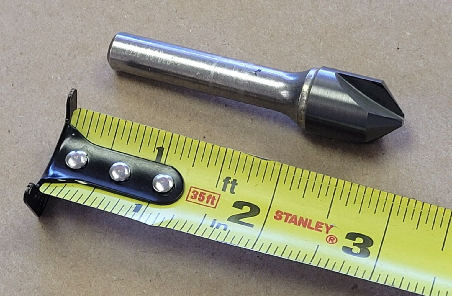 5/8 SGS 74240 3 FLUTE CARBIDE COUNTERSINK 90° 3/8" SHANK DIA, 2-3/4" OAL, ITEM C