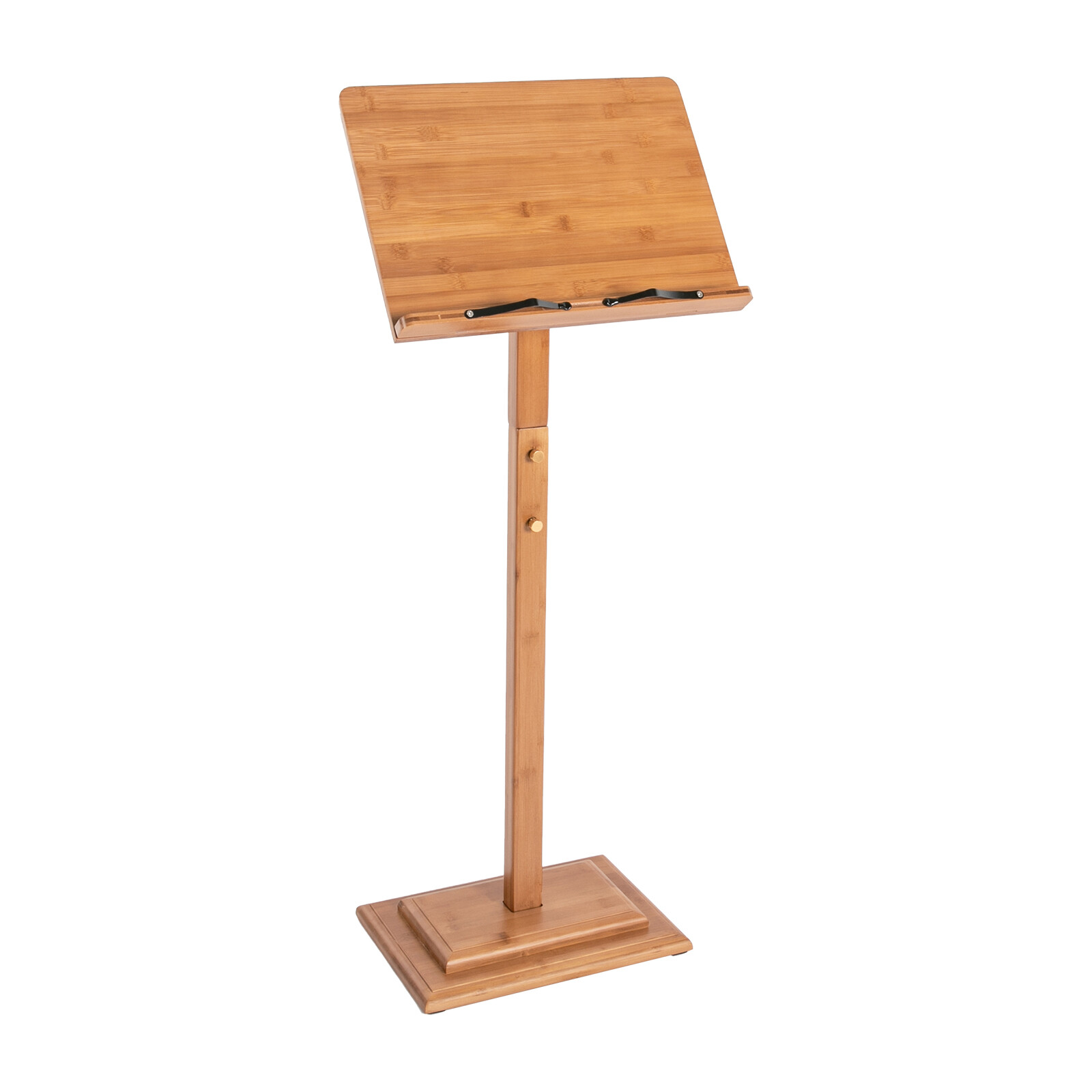 340° Adjustable Height Portable Book Stand Sheet Pro Music Stand W/ Phone Holder
