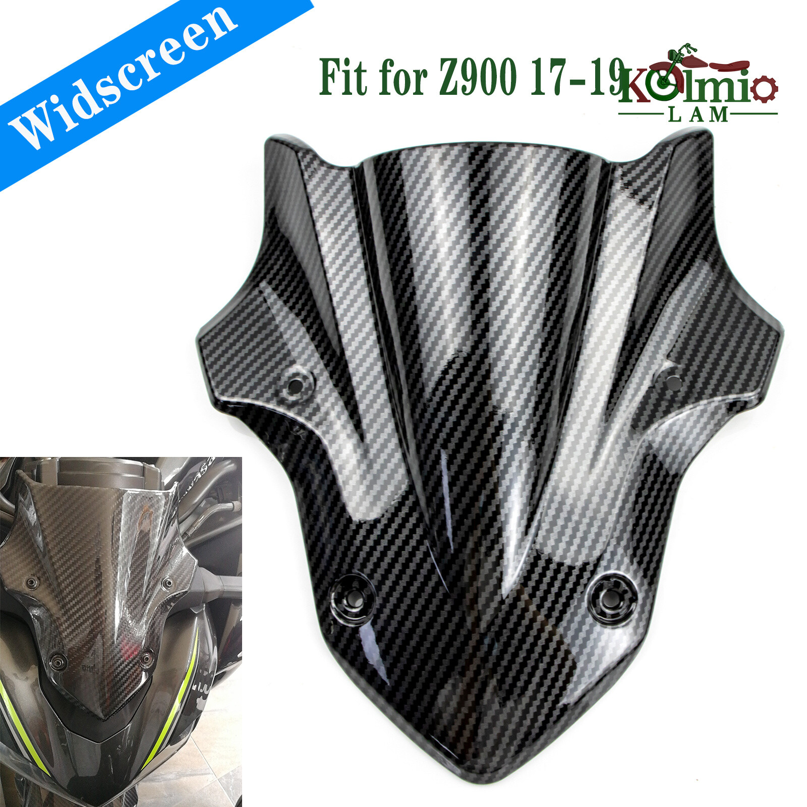 Carbon Fiber Windshield Windscreen Fit For Kawasaki Z900 2017 2018 2019 Z 900