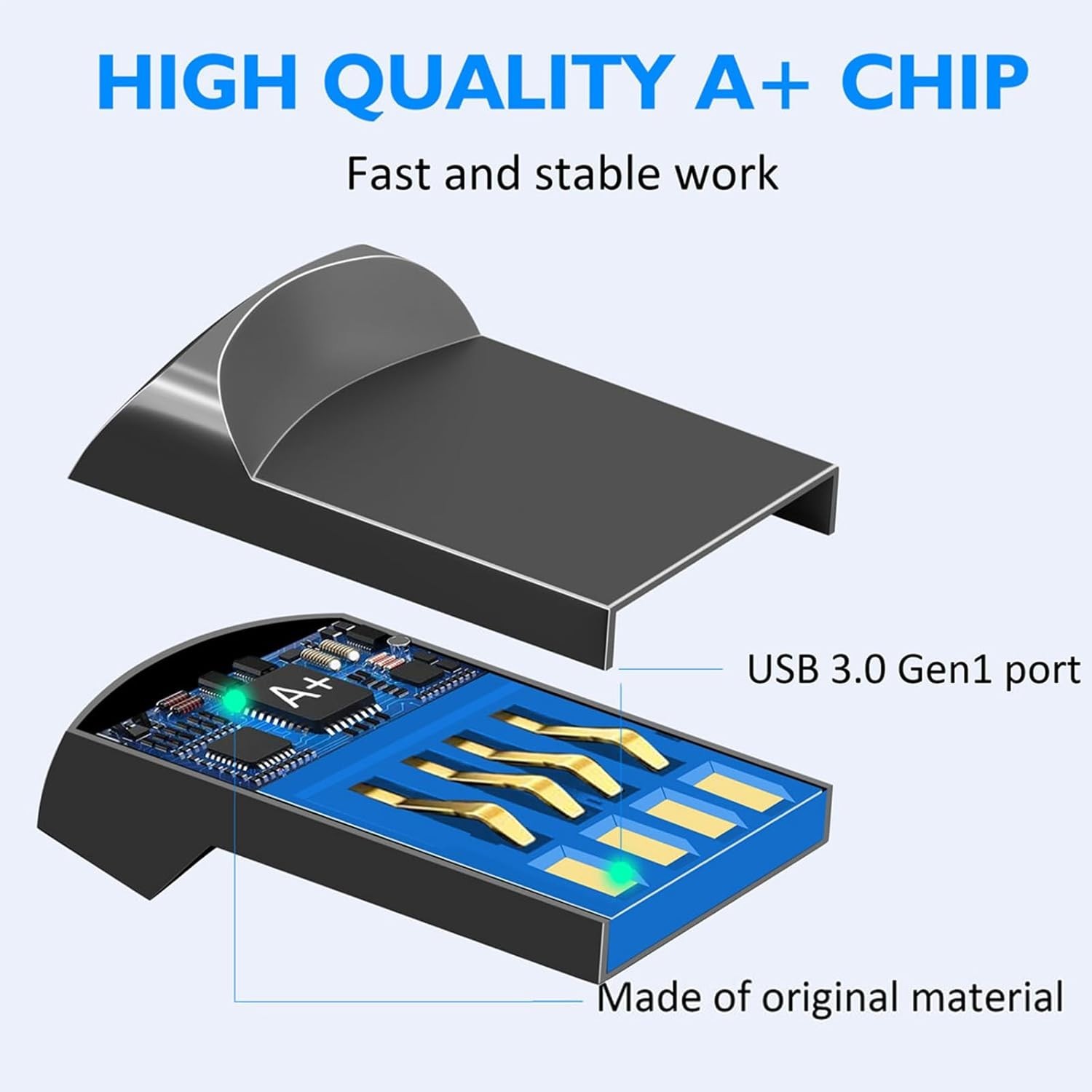 32GB USB 3.0 Flash Drive with USB-C Adapter - Compact & Portable Solution