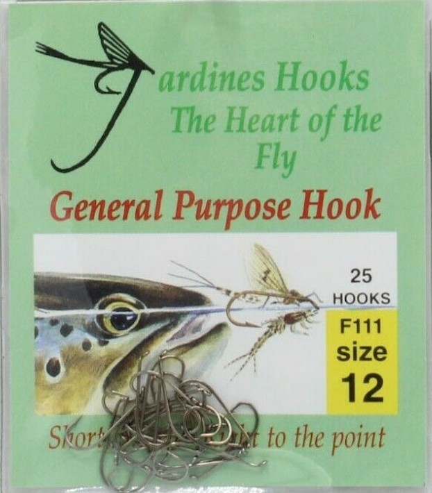General Purpose Fly Hook -  Jardine Barbed sizes #8 - #14  Packs of 25