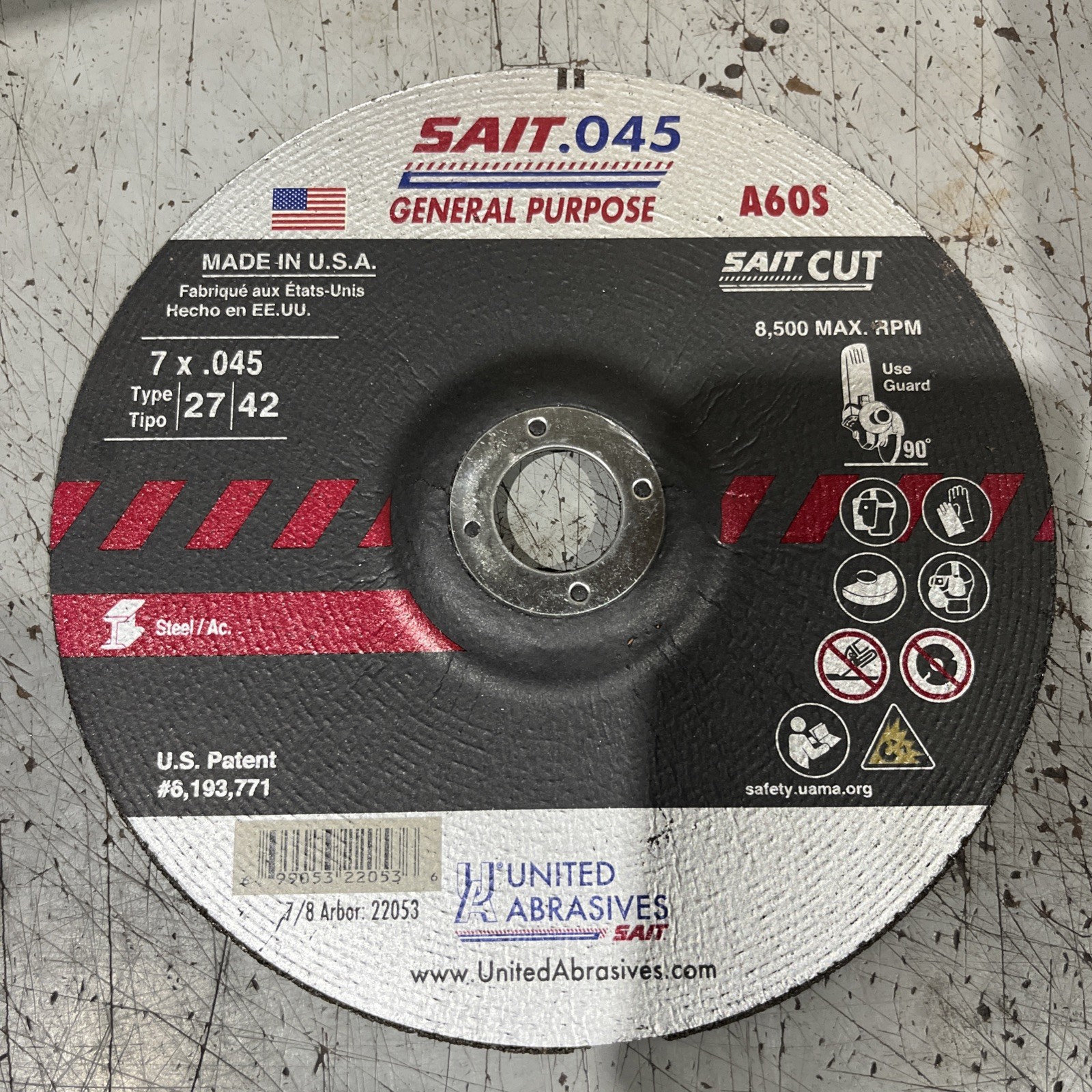 🔥SAIT  22053 7"x.045"x7/8" A60S Metal Cut-Off Wheel (20Pack) Free Shipping🇺🇸