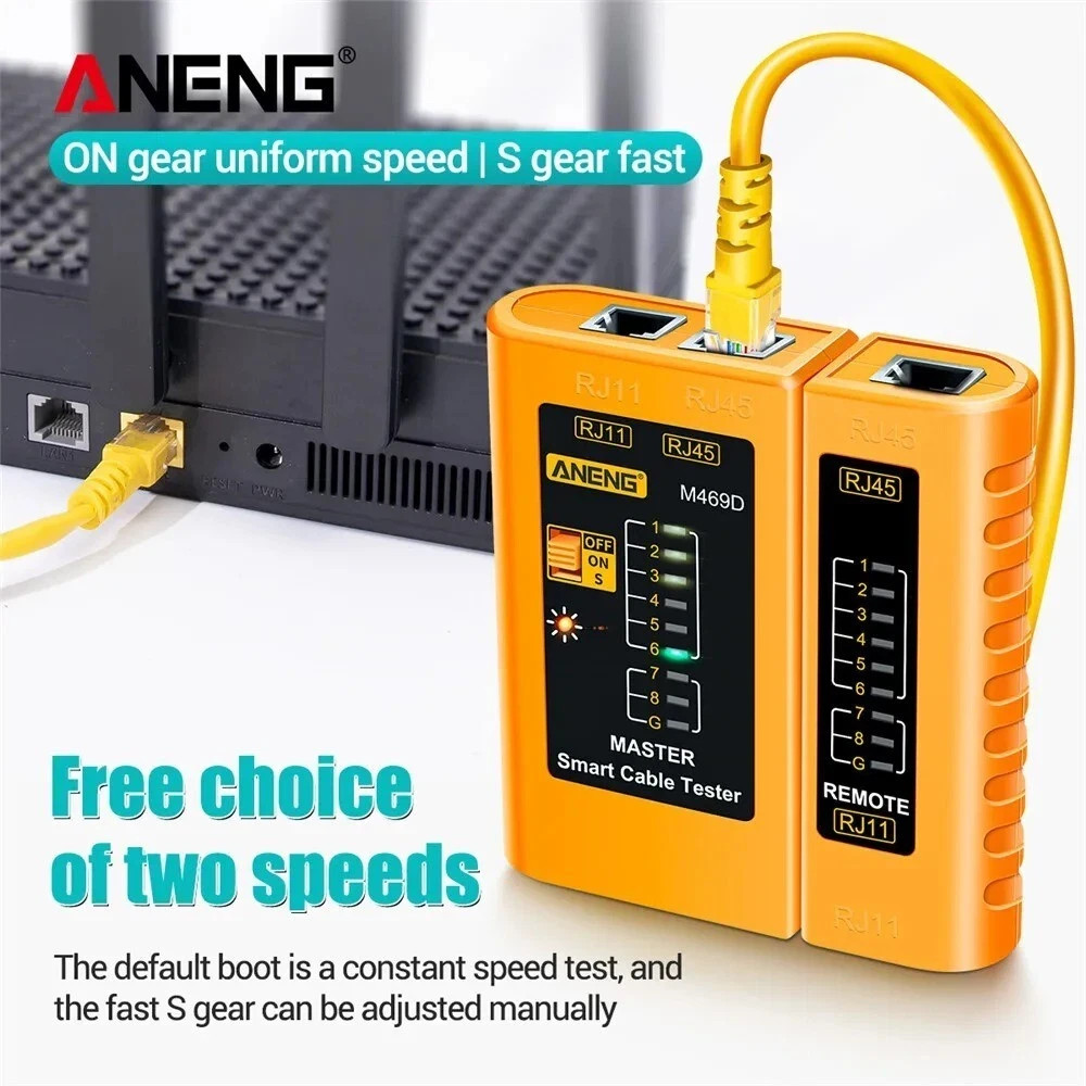 Network Ethernet Lan Internet Cable Tester Test Tool Cat5 RJ11 RJ12 RJ45