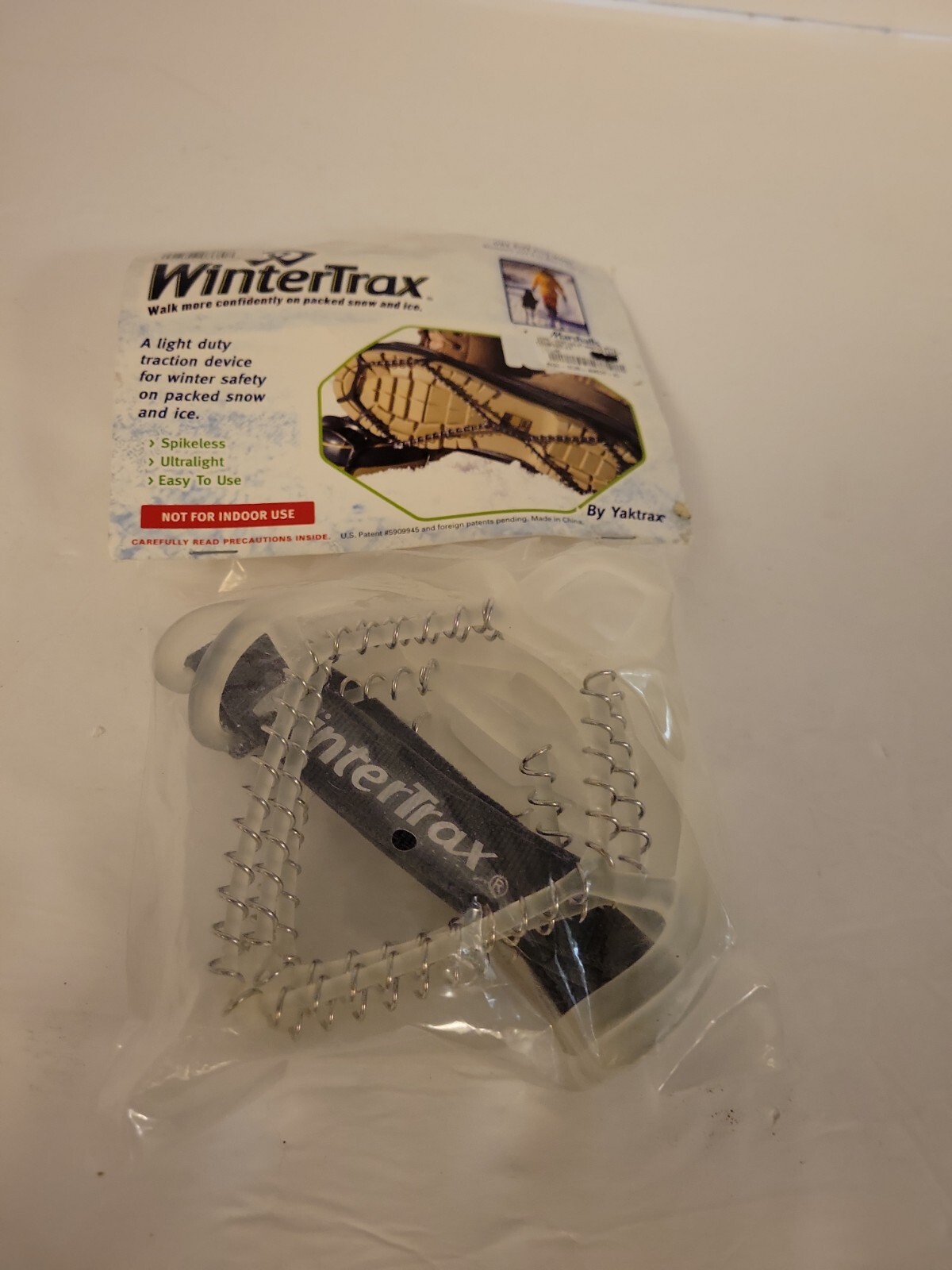 WinterTrax by Yaktrax Traction Snow Ice Boots Shoes Clear Ultralight 1 Pair NEW