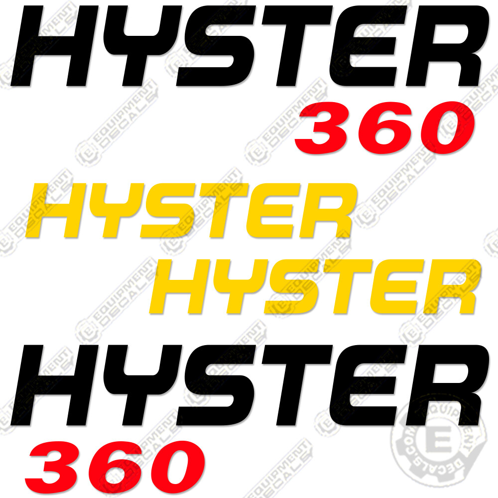 Fits Hyster 360 Forklift Decal Kit Equipment Decals - 7 YEAR VINYL