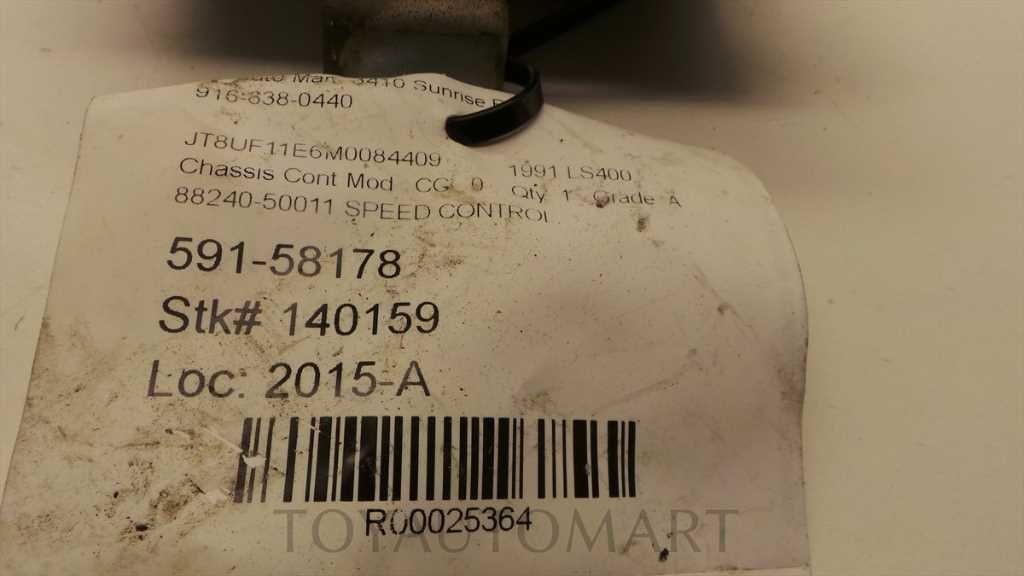 90-94 LEXUS LS400 CRUISE CONTROL MODULE ECM ASSEMBLY