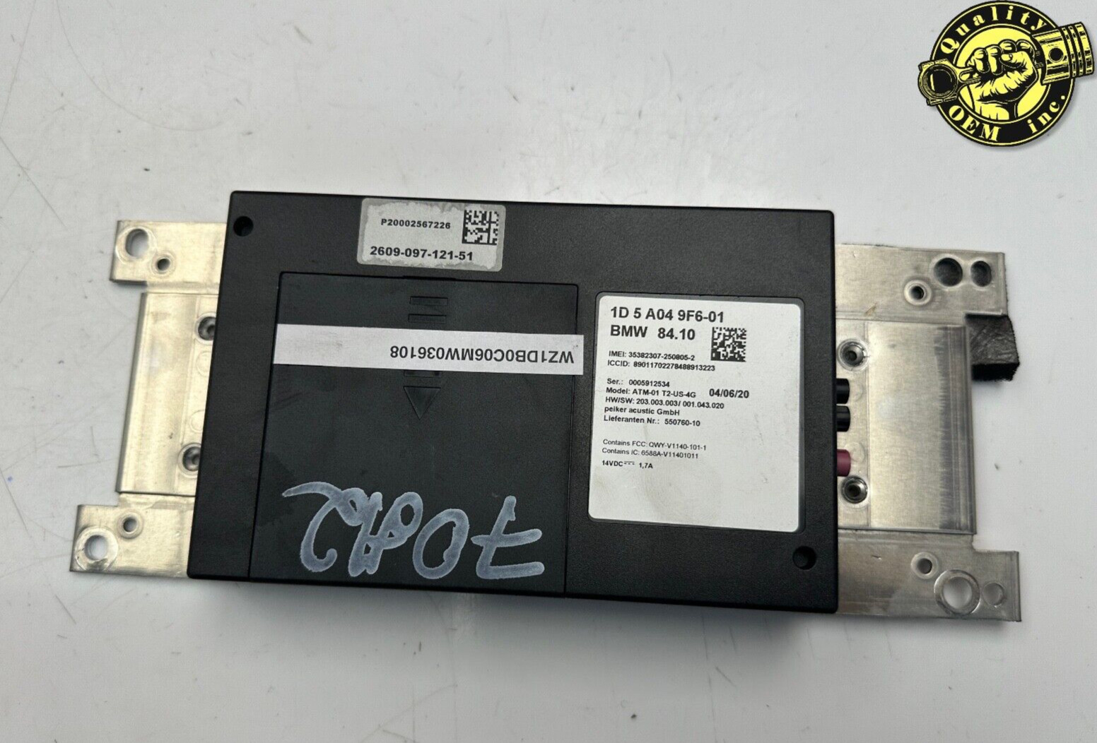 2020-2023 TOYOTA SUPRA GR  TELEMATICS COMMUNICATION CONTROL MODULE OEM