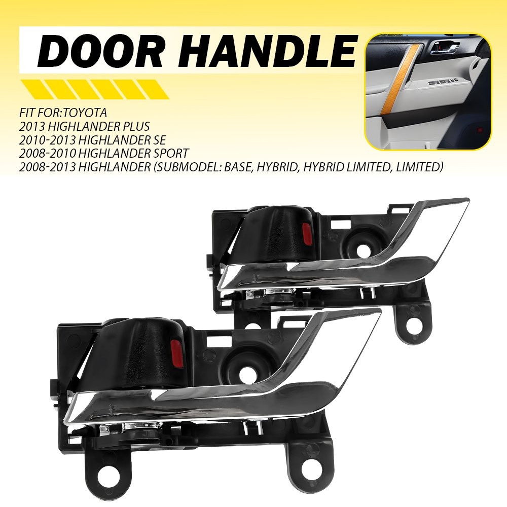 2x For Toyota Highlander 2008-2013 Front & Rear Left Inside Interior Door Handle