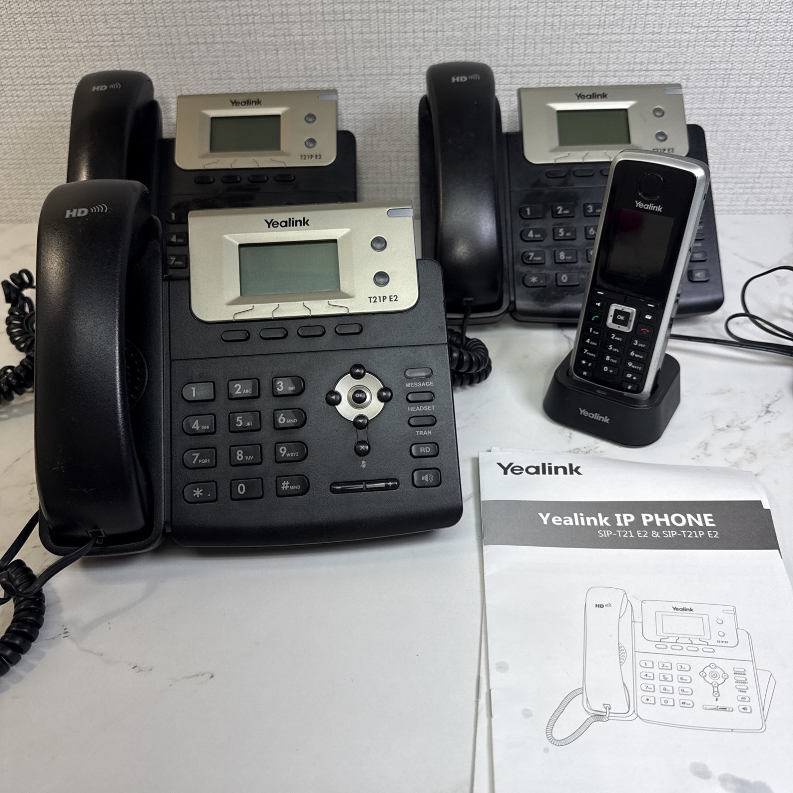 Lot 3 Yealink SIP T21P E2 Phone - VoIP IP