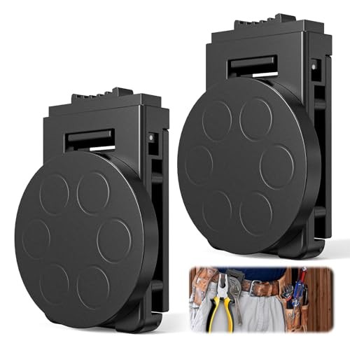 Professional-Grade Magnetic Tool Belt Clip - 2 Piece Non-Slip Magnetic Tool