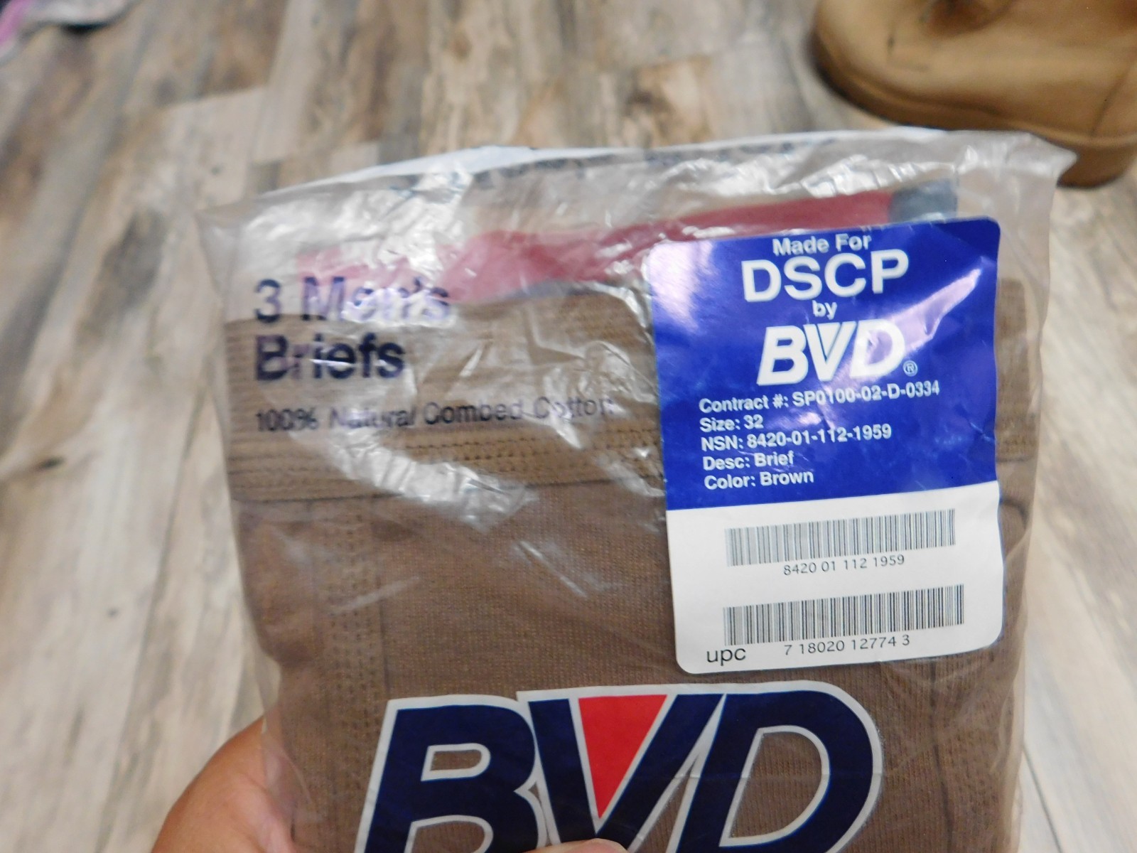 3 MILITARY MENS BROWN BRIEF SIZE 32 NEW