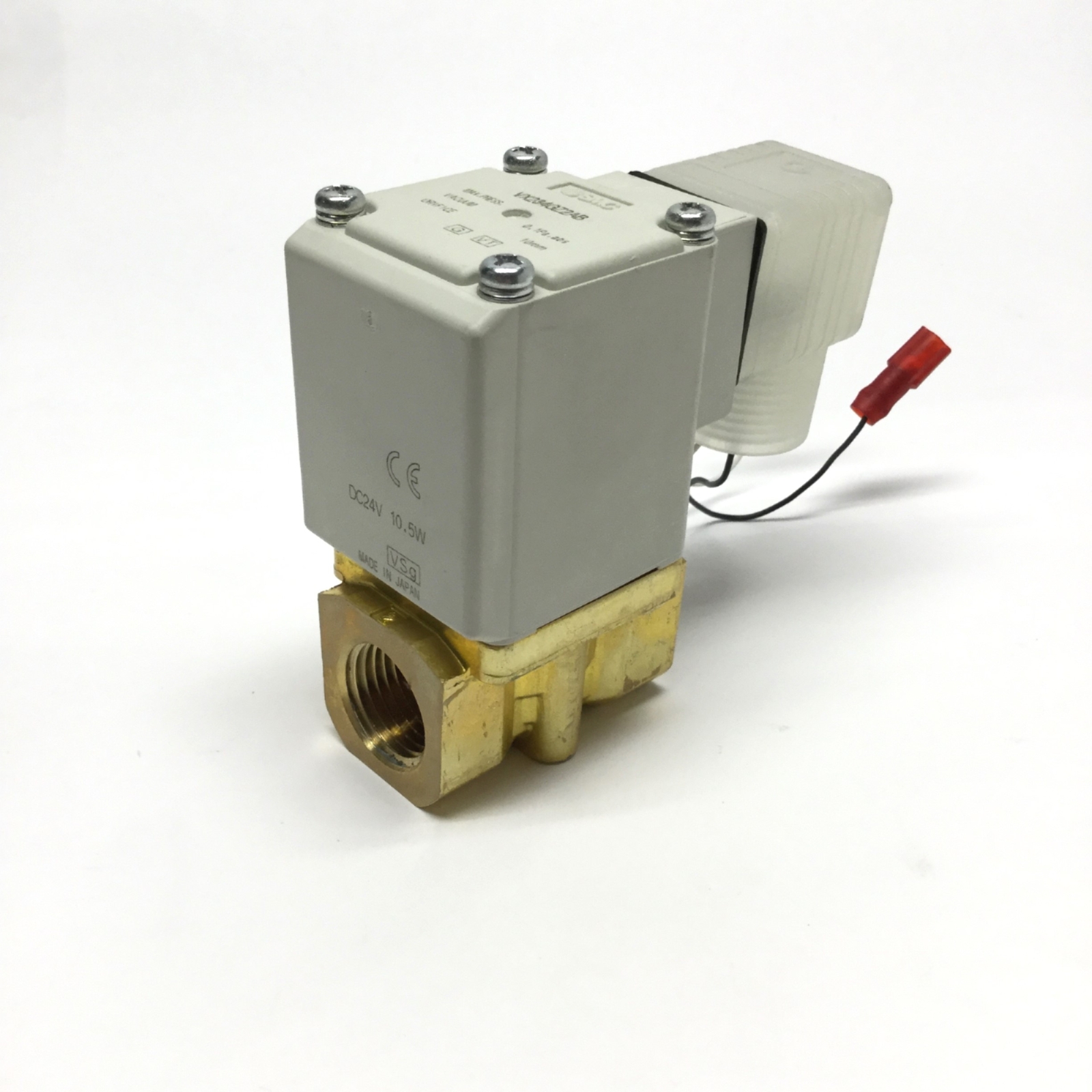 SMC VX234GZ2AB Direct Operated 2-Way NC Solenoid Vacuum Valve, 24VDC, 1/2" NPT