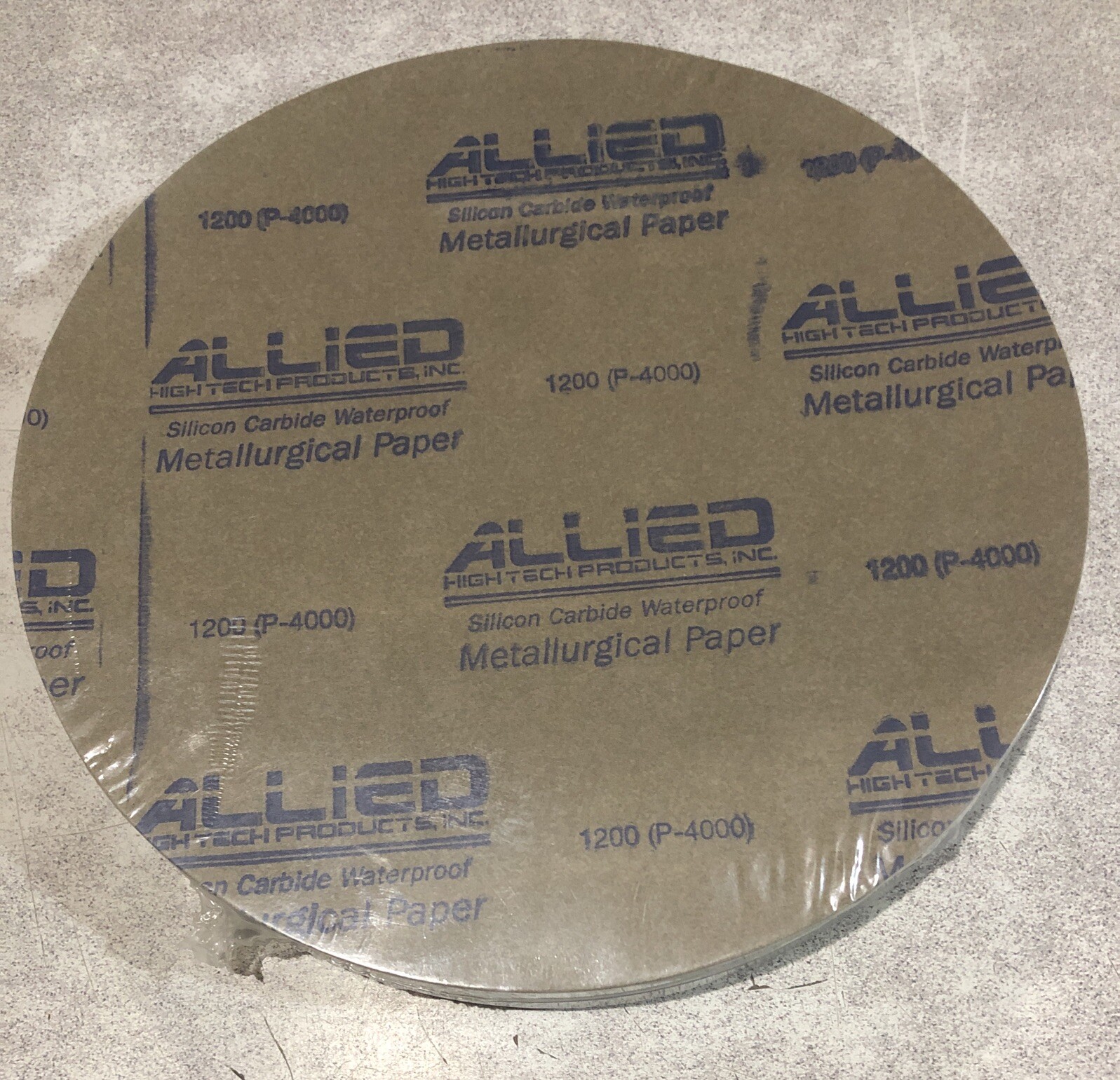 Allied 50-10040 1200 (P-4000) Grit Silicon Carbide Paper 8” Disc LOT Of 100