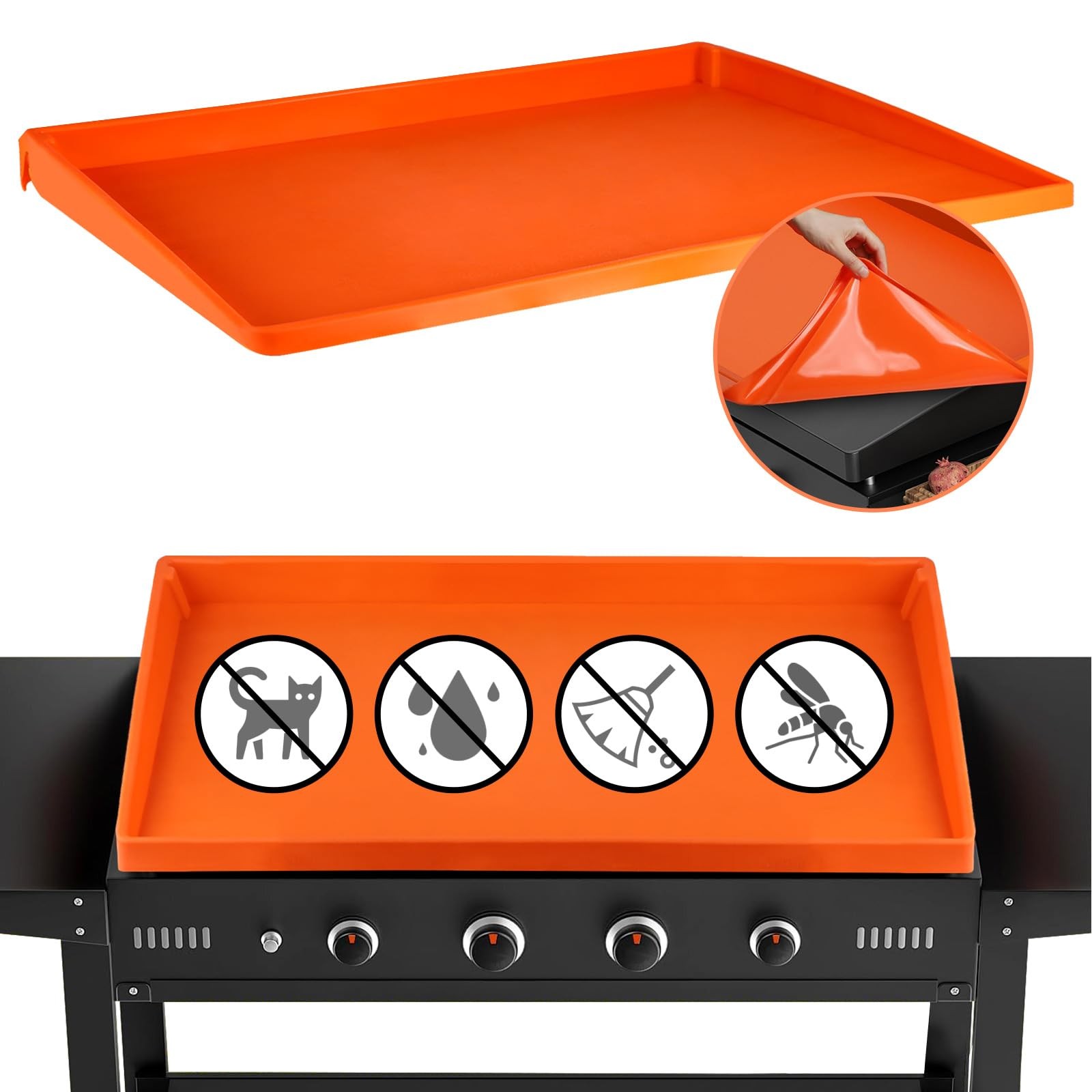 Silicone Griddle Mat 29” for Blackstone,Upgraded Full-edge Heavy Duty Food Gr...