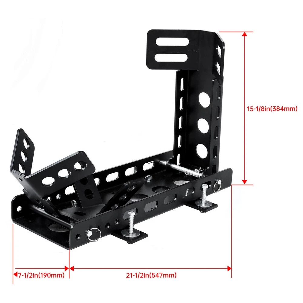 Motorcycle Wheel Chock Front/Rear 3000lb Trailer w/ Mount Kit