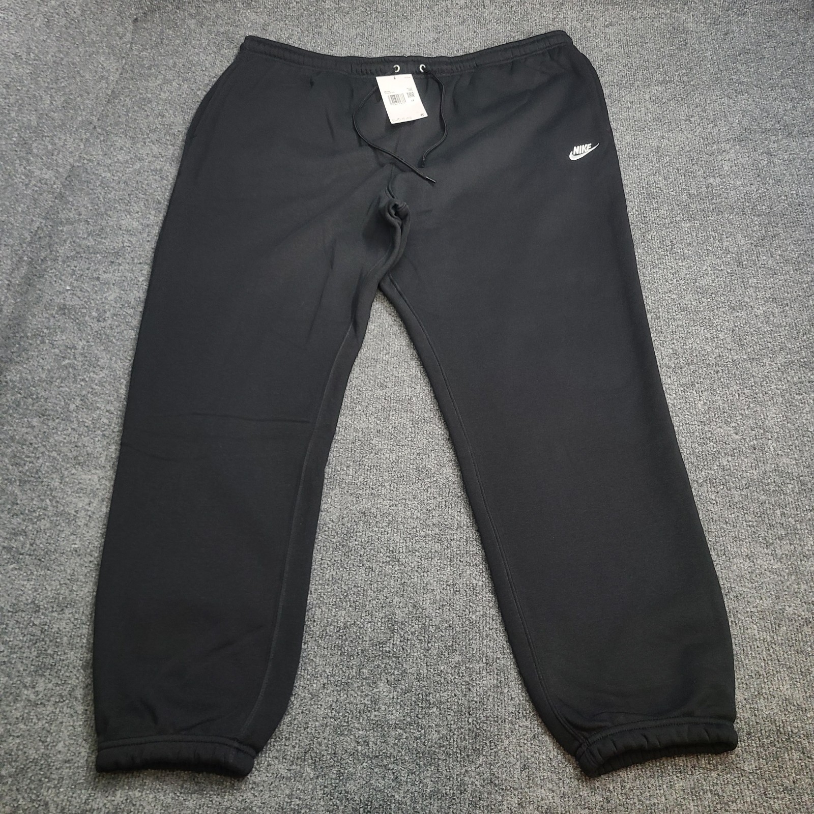 Nike Pants Men 2XL XXL Black Club Cuffed Brushed Fleece Jogger Sportswear Sweats