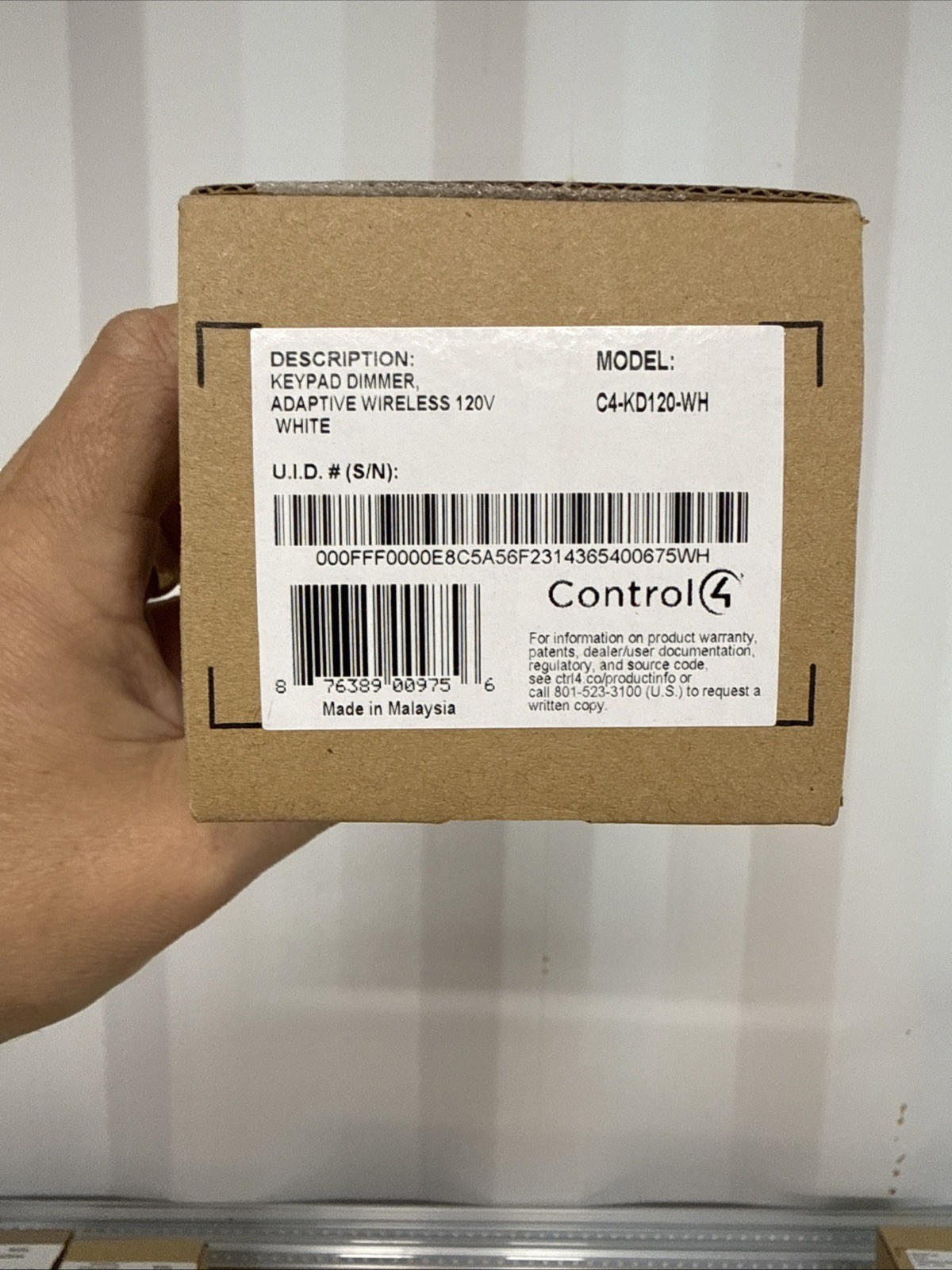 Control4 C4-KD120-WH  Control 4 KD120 Adaptive Phase Keypad Dimmer