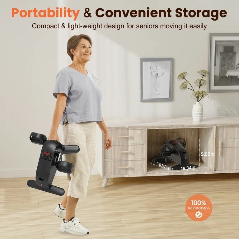 UPGO Mini Under Desk Bike ,Electric Exerciser Cycle, with Remote Control