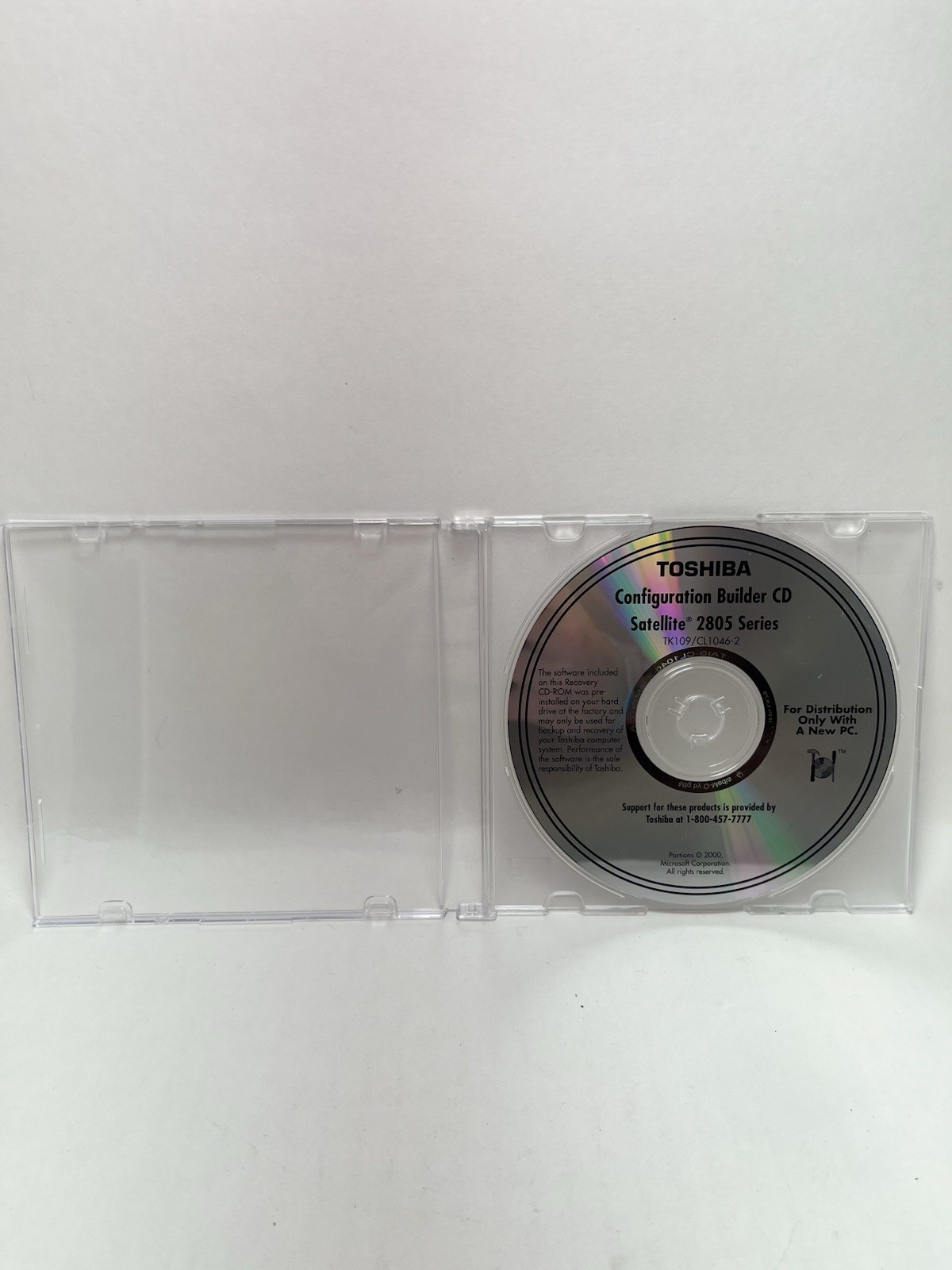 Toshiba Configuration Builder CD Satellite 2805 Series - DISC ONLY