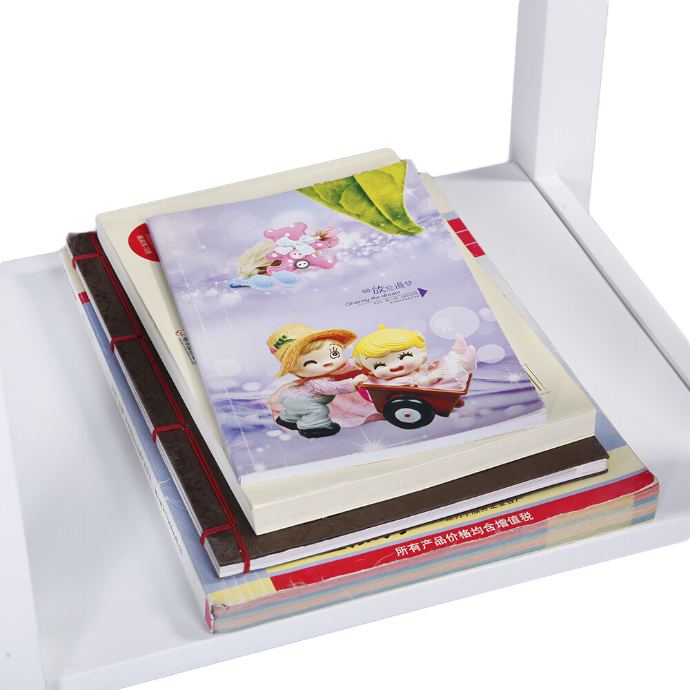 AUTOFOREVER White Paint Pull Ring Handle Single Drawer Bedside Table