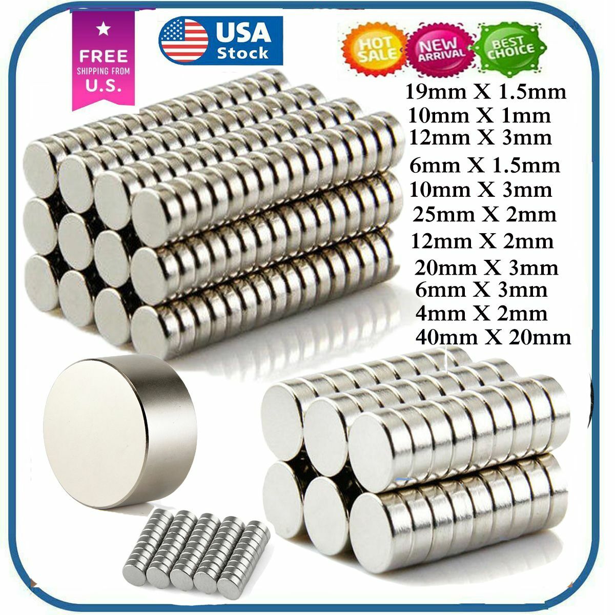 Super Strong N35 Round Disc Neodymium Mini Fridge Magnets Rare Earth 5~100 PCS