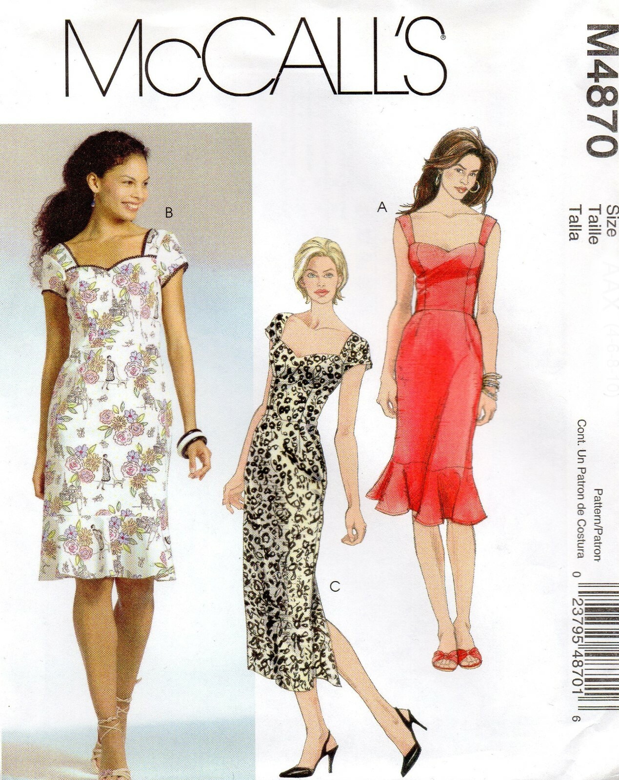 2005 Misses Summer Dress Size Choices 4-10 or 8-14 Pattern McCall's 4870 OOP