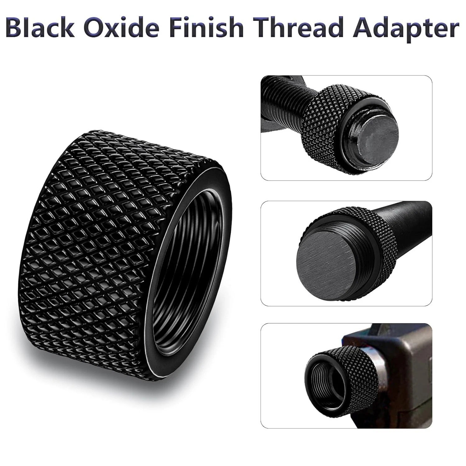 2 Pack Thread Protector, 5/8X24 Steel Thread Adapters (Black)