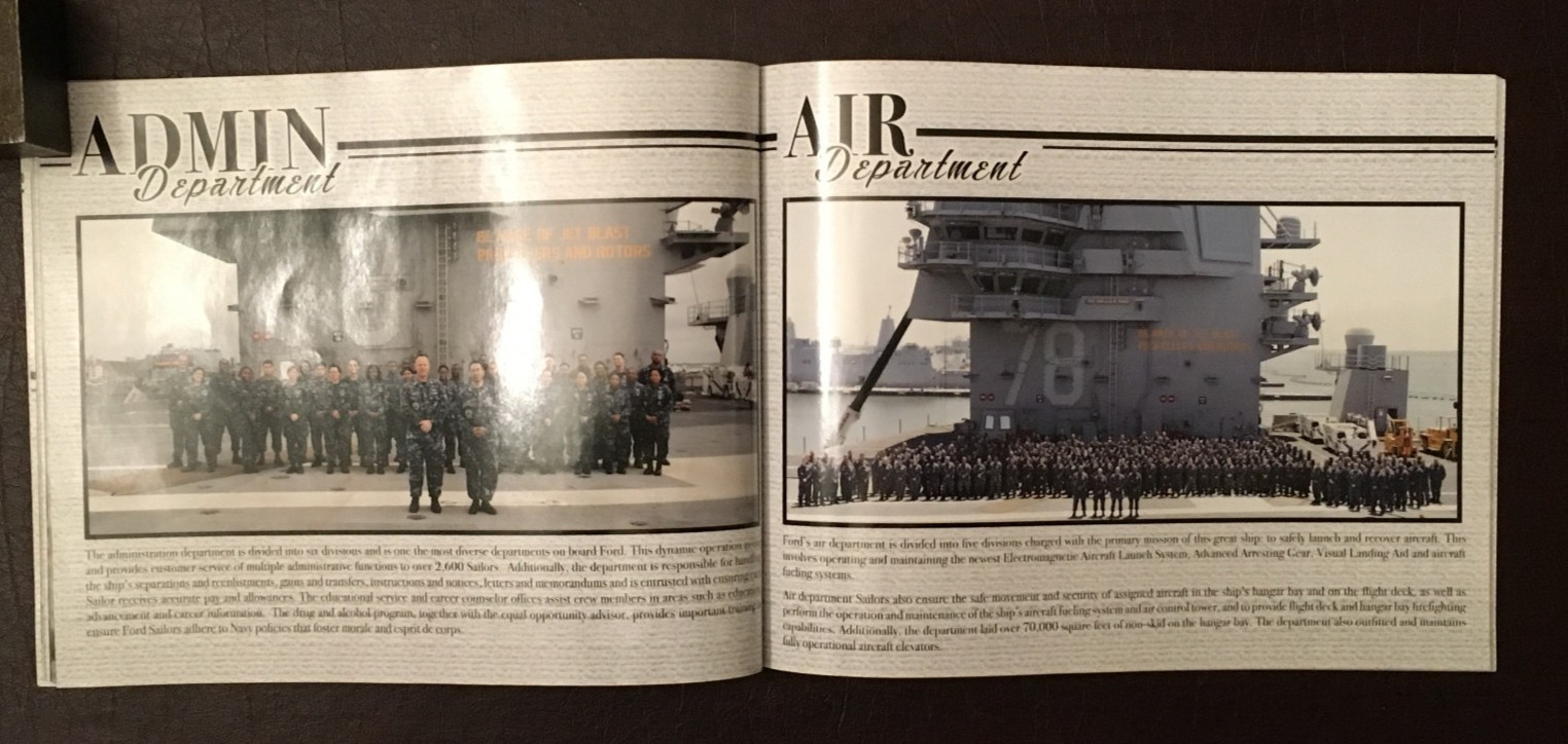 USS GERALD R. FORD (CVN 78) - OFFICIAL COMMISSIONING CEREMONY BOOKLET - 2017