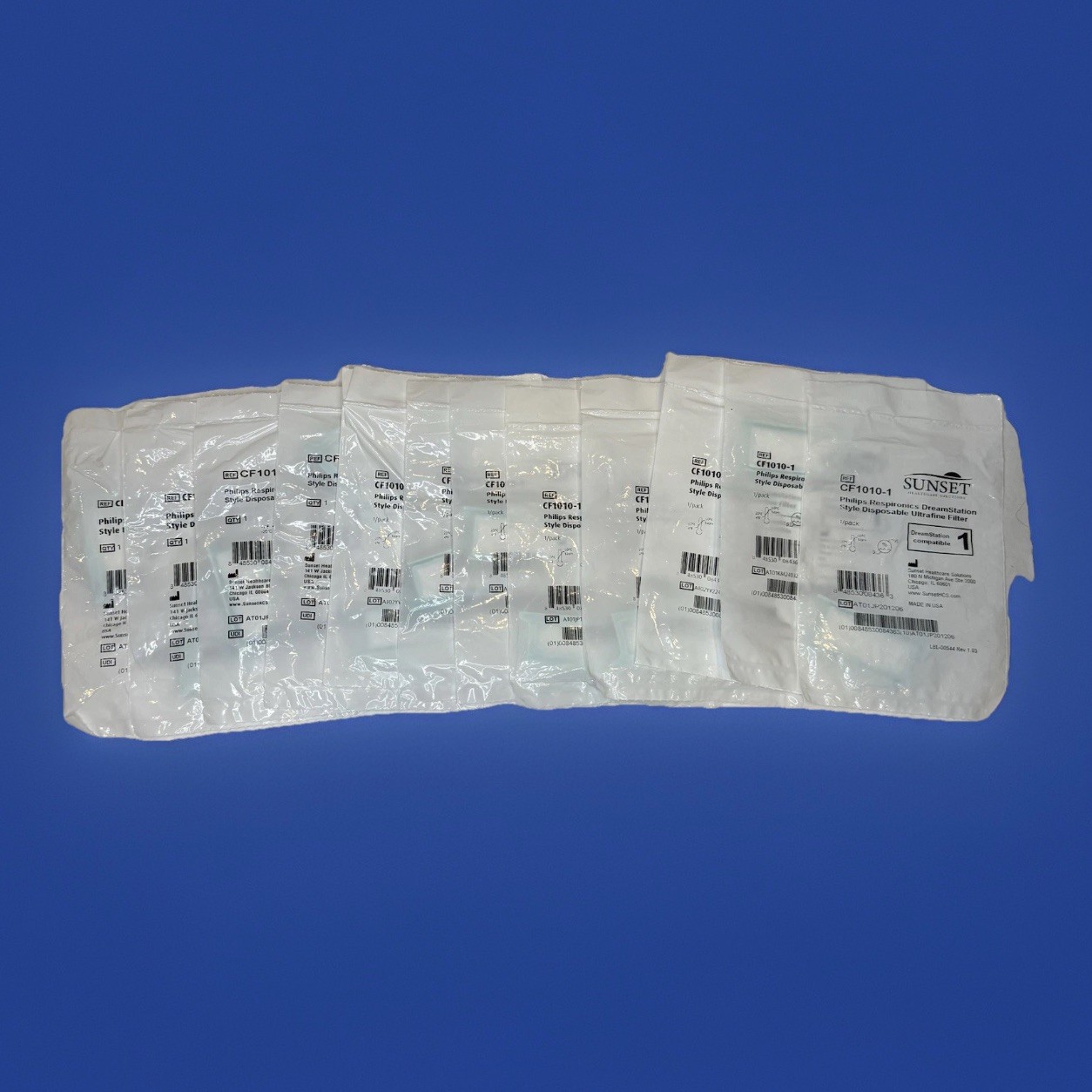 Lot of 12 Sunset Philips DreamStation Disposable Ultrafine Filters CF1010-1  NEW