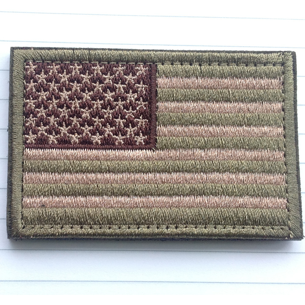 USA AMERICAN FL TACTICAL US ARMY HOOK LOOP PATCH OLIVE GREEN BADGE