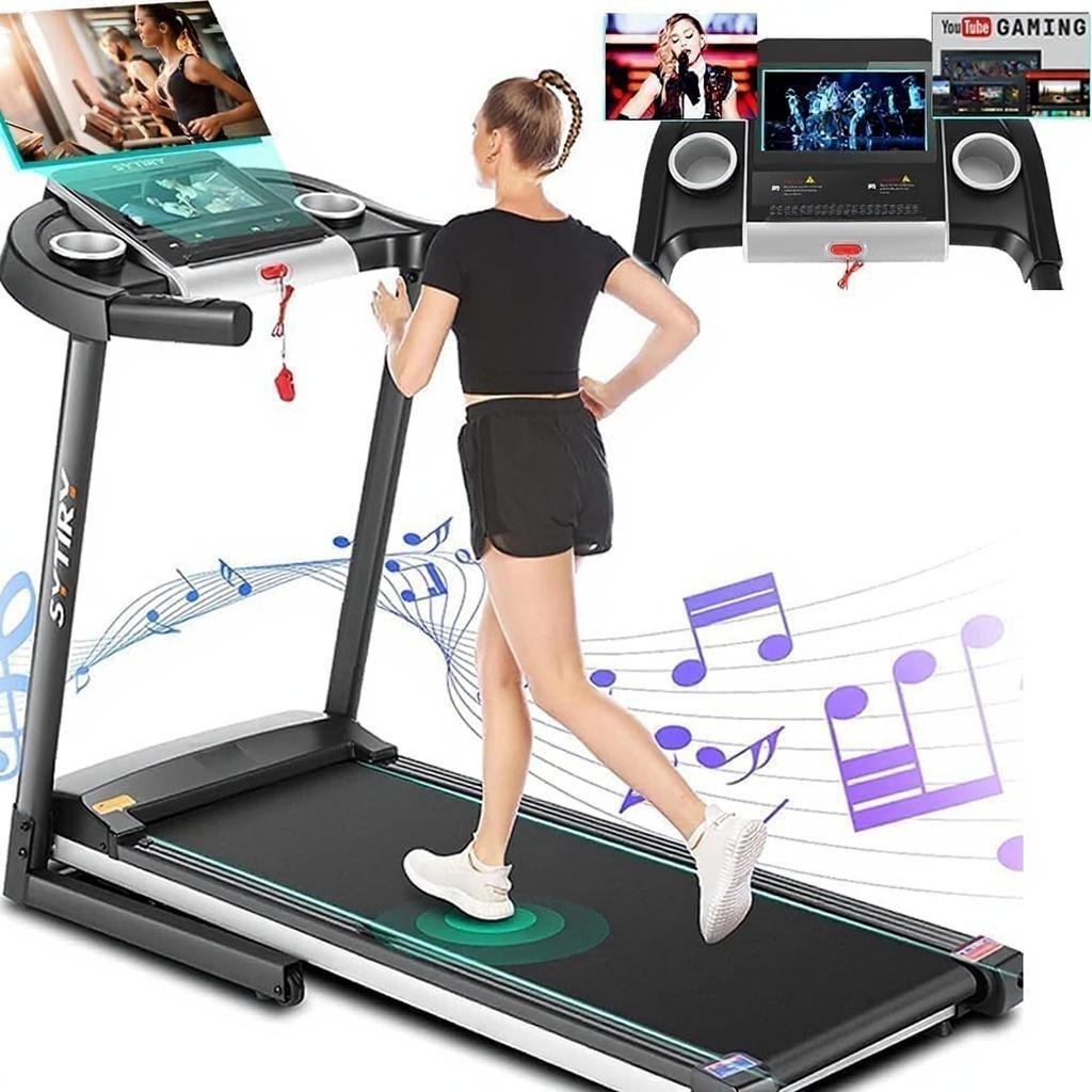 3.25HP Treadmill with 12% Incline,Heavy Duty Running Treadmill for Home Fitness~