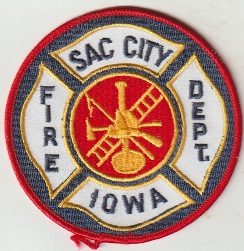 Sac City Iowa Fire Department patch shipped from Australia