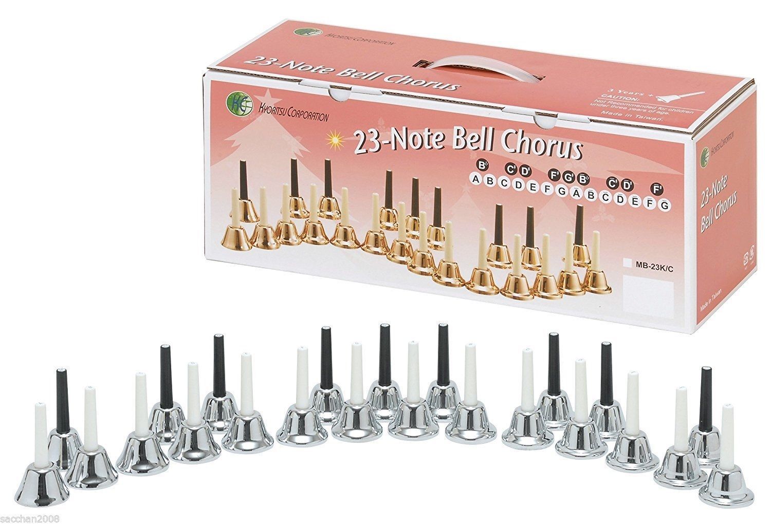 KC Music Bell (Handbell) 23 Sound Set MB-23K / S Silver from Japan New