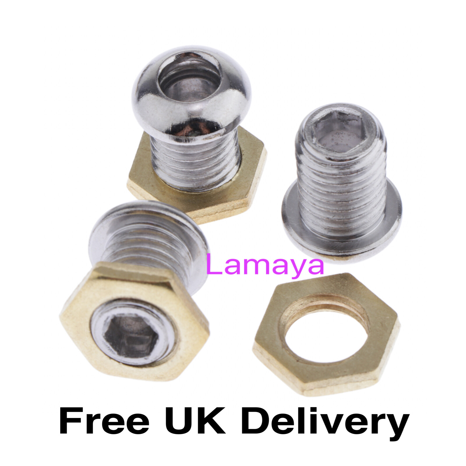 4 X  Drum Air Vent with Nut Chrome Bass Tom Snare Drum Spare Parts Accessories